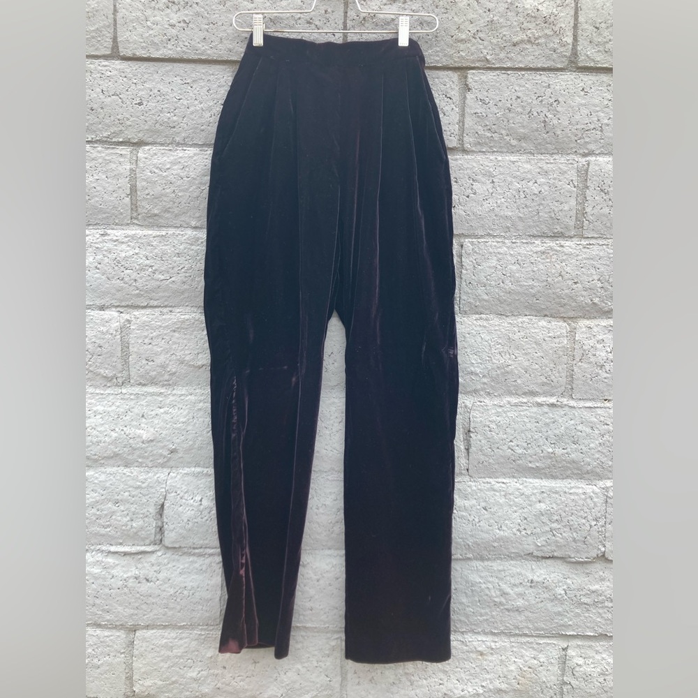 Vintage Wine Velvet Trousers